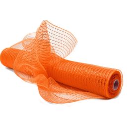 21"/10" x 10 YDS Deco Mesh Ribbon For Wedding Christmas Decorations Mesh Roll (Color: Orange, size: 10" x 10 YDS)