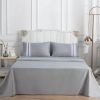 100% Cotton Bed Sheet Set 400TC Macrame Fitted Flat Sheet with Pillowcases, Twin/Full/Queen/King Size