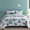 Cotton Quilt Set 3PCS Reversible Bedspread Lightweight Coverlet Set for Queen/Full Size Bed All Season Use