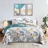 Cotton Quilt Set 3PCS Reversible Bedspread Lightweight Coverlet Set for Queen/Full Size Bed All Season Use