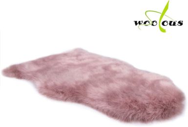 Faux Fur Sheepskin Rug, Soft Faux Sheepskin Area Rug for Chair Cover Seat Pad Plain Bedroom Sofa Floor Living Room, Shaggy Sheepskin Rug for Baby 2x3 (Color: Pink, size: 90*60)