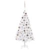 Artificial Christmas Tree with LEDs&Ball Set White 47.2" PVC