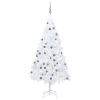 Artificial Christmas Tree with LEDs&Ball Set White 47.2" PVC