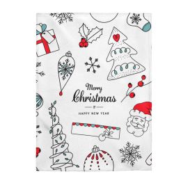 Christmas Theme Velveteen Plush Blanket (size: 30" x 40")