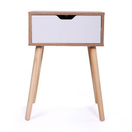 Nightstand, Modern End Table with Drawer, Wooden Side Table for Living Room and Bedroom, Home Furniture (Color: wood color 1 pcs)