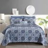 Cotton Quilt Set 3PCS Reversible Bedspread Lightweight Coverlet Set for Queen/Full Size Bed All Season Use