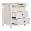 Multifunctional Storage Nightstand with 2 Drawers and an open cabinet