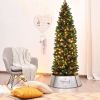 Galvanized Metal ChristmasTree Collar Skirt Ring Cover Decor