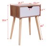 Nightstand, Modern End Table with Drawer, Wooden Side Table for Living Room and Bedroom, Home Furniture