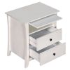 Multifunctional Storage Nightstand with 2 Drawers and an open cabinet