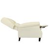 Classic Fabric Push back Recliner, Single Sofa Manual Recliner, with Padded Seat, Backrest, for Living Room, Bedroom