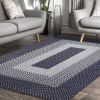 Area Rug Hand Woven Premium Cotton Material Eco Friendly Braid Craft Beautiful Carpet Non-Slip Durable Comfortable for Living Room Bedroom Home Decora