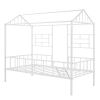 Metal House Bed Frame Twin Size with Slatted Support No Box Spring Needed