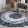 Area Rug Hand Woven Premium Cotton Material Eco Friendly Braid Craft Beautiful Carpet Non-Slip Durable Comfortable for Living Room Bedroom Home Decora