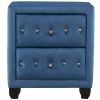 Bedroom Upholstery Nightstand with Two Drawers