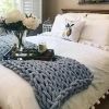 Chinille Knitting Blanket Bed Throw Yarn Baby Bulky Soft Throw