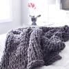 Chinille Knitting Blanket Bed Throw Yarn Baby Bulky Soft Throw