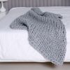 Chunky Knit Blanket Handmade Knitting Warm Knitting Throw Blanket