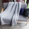 Chunky Knit Blanket Handmade Knitting Warm Knitting Throw Blanket