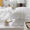 4 Season Seersucker Comforter Set Soft Breathable Ruffle Bedding Set 2/3 Pieces