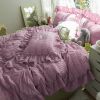 4 Season Seersucker Comforter Set Soft Breathable Ruffle Bedding Set 2/3 Pieces