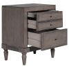 Modern Storage Nightstand with 3 Drawers