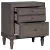 Modern Storage Nightstand with 3 Drawers