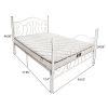 Metal bed frame platform mattress foundation with headboard and footboard, heavy duty and quick assembly, Full black