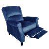 Classic Fabric Push back Recliner, Single Sofa Manual Recliner, with Padded Seat, Backrest, for Living Room, Bedroom