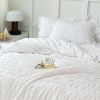 4 Season Seersucker Comforter Set Soft Breathable Ruffle Bedding Set 2/3 Pieces