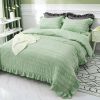 4 Season Seersucker Comforter Set Soft Breathable Ruffle Bedding Set 2/3 Pieces