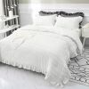 4 Season Seersucker Comforter Set Soft Breathable Ruffle Bedding Set 2/3 Pieces