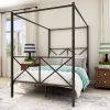 Metal Canopy Bed Frame Platform Bed Frame Queen