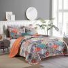 Cotton Quilt Set 3PCS Reversible Bedspread Lightweight Coverlet Set for Queen/Full Size Bed All Season Use