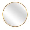 Modern Simple Thin Frame Wall-Mounted Vanity Round Mirror 23.6" x 23.6" for Bathroom, Vanity, Living Room, Bedroom, Entryway Wall Decor