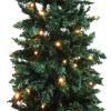 FCH 6.5ft Flocking Tied Light Christmas Tree RT