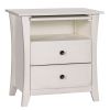 Multifunctional Storage Nightstand with 2 Drawers and an open cabinet