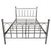 Full Size Bed Frame with Classic Headboard Metal Bed Frame Under Bed Storage Mattress Foundation No Box Spring Needed, Black