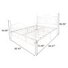 Metal bed frame platform mattress foundation with headboard and footboard, heavy duty and quick assembly, Full black