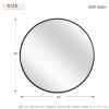 Modern Simple Thin Frame Wall-Mounted Vanity Round Mirror 23.6" x 23.6" for Bathroom, Vanity, Living Room, Bedroom, Entryway Wall Decor