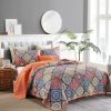 Cotton Quilt Set 3PCS Reversible Bedspread Lightweight Coverlet Set for Queen/Full Size Bed All Season Use