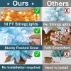 2ft Tabletop Christmas Tree with Light Artificial Small Mini Christmas Decoration with Flocked Snow;  Exquisite Decor & Xmas Ornaments for Table Top f