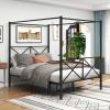 Metal Canopy Bed Frame Platform Bed Frame Queen