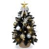 2ft Tabletop Christmas Tree with Light Artificial Small Mini Christmas Decoration with Flocked Snow;  Exquisite Decor & Xmas Ornaments for Table Top f