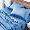 100% Lenzing Tencel Sheet Set Luxury Lyocell Eucalyptus Fitted Flat Sheet with Pillowcases Super Soft Silky Smooth Bedding, Twin/Queen/King Size