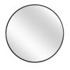 Modern Simple Thin Frame Wall-Mounted Vanity Round Mirror 23.6" x 23.6" for Bathroom, Vanity, Living Room, Bedroom, Entryway Wall Decor