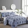 Cotton Quilt Set 3PCS Reversible Bedspread Lightweight Coverlet Set for Queen/Full Size Bed All Season Use