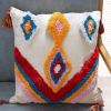 Boho Tufted Pillow Cover 18 x 18 Inches 2PCS Throw Pillowcase Handmade Colorful Decorative Cushion Case with Tassel for Sofa Couch Chair Bed