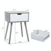 Nightstand, Modern End Table with Drawer, Wooden Side Table for Living Room and Bedroom, Home Furniture