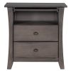 Multifunctional Storage Nightstand with 2 Drawers and an open cabinet